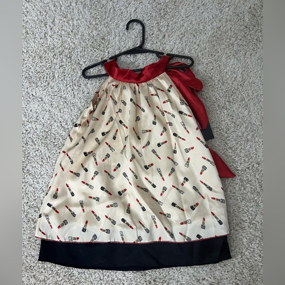Girls 3T Little Miss Fashion Lipstick Sleeveless Dress NWT - Picture 2 of 7